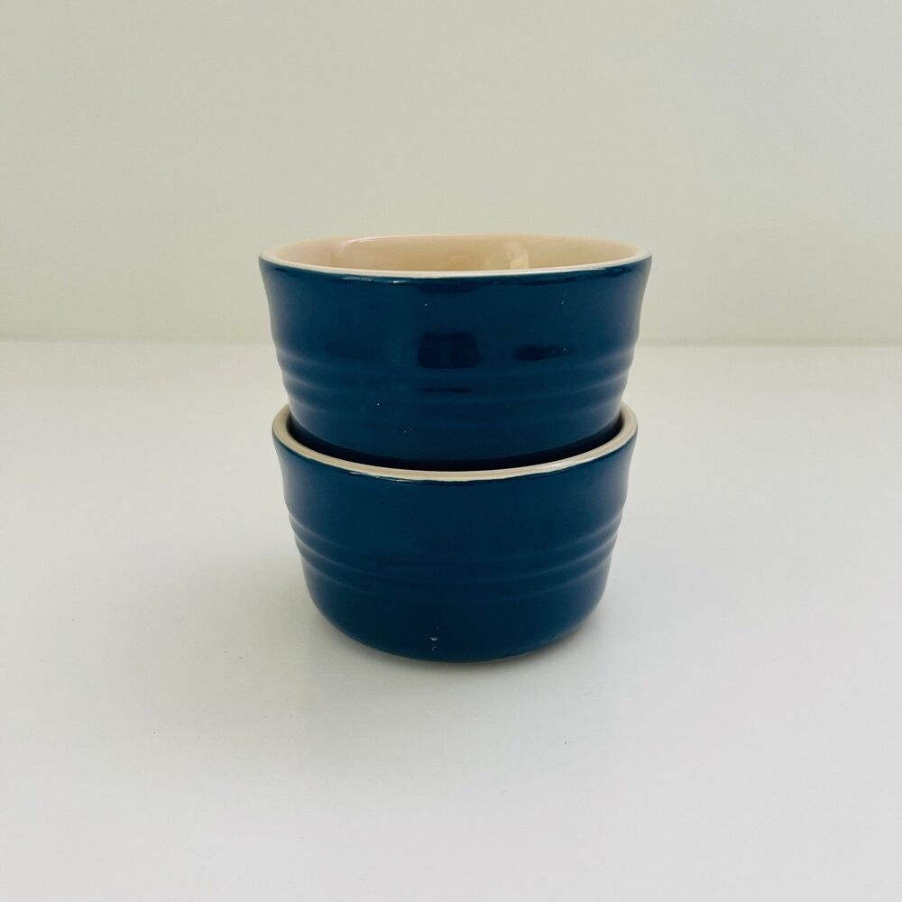 LE CREUSET Cobalt Blue 240ml Large Ramekin, Set of 2 - Picture 2 of 6
